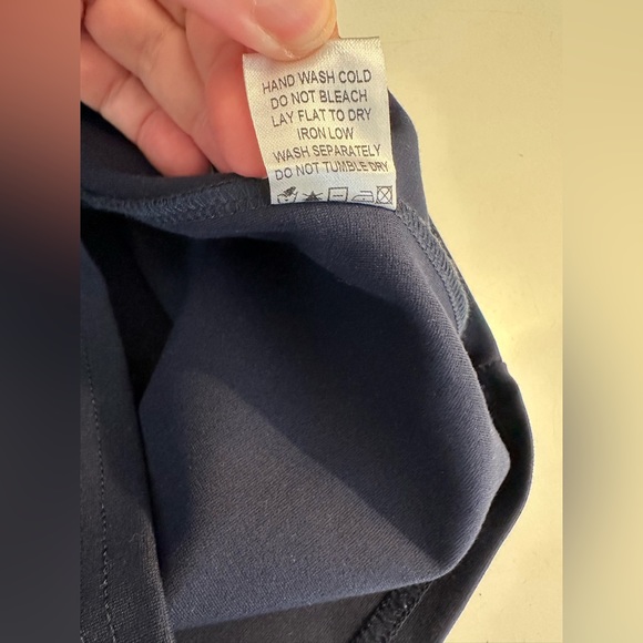 New SUPERDOWN Rockie One Shoulder Dress Navy Blue Ponte Knit Revolve Stretch - Picture 12 of 14